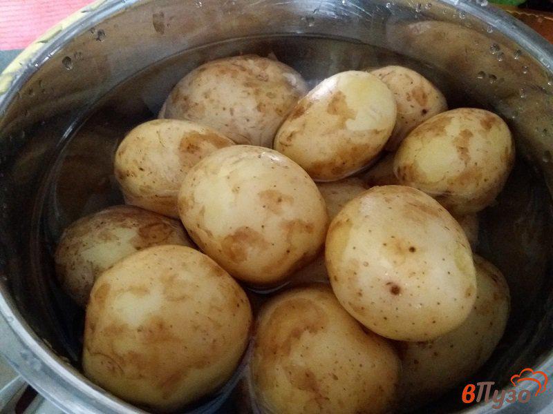 Фото приготовление рецепта: Молодой картофель с зажаркой из деревенского сала шаг №1