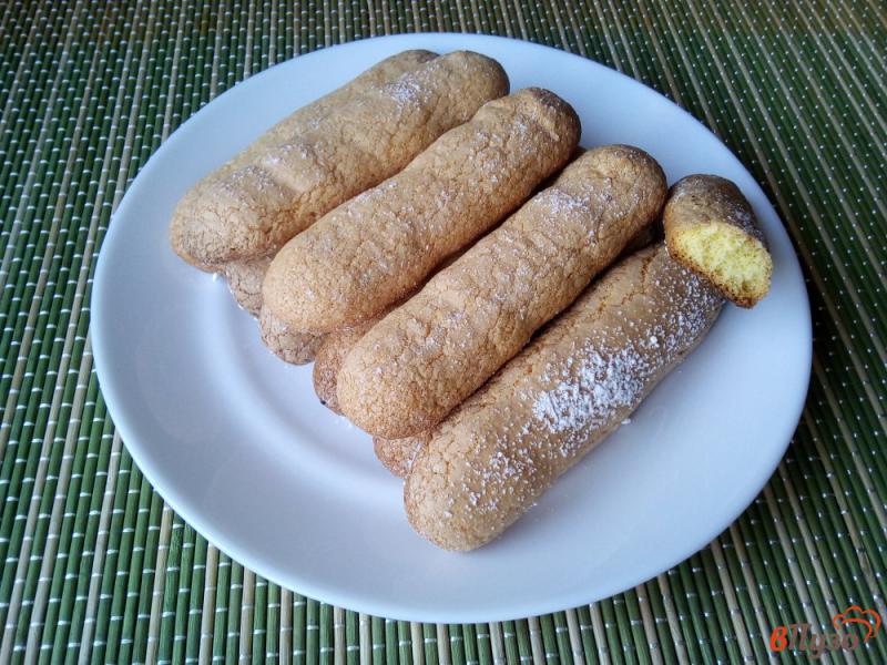 Фото приготовление рецепта: Бисквитное печенье Савоярди шаг №8