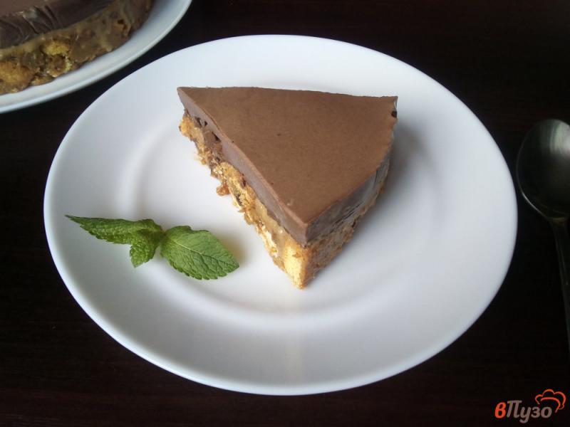 Фото приготовление рецепта: Холодный шоколадный торт без выпечки шаг №9