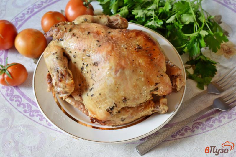 Фото приготовление рецепта: Курица запеченная в горчично-соевом маринаде шаг №6