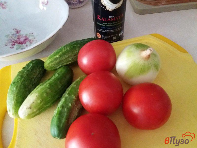 Фото приготовление рецепта: Простой овощной салат шаг №1