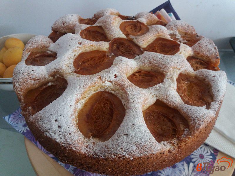 Фото приготовление рецепта: Пирог с абрикосами шаг №9