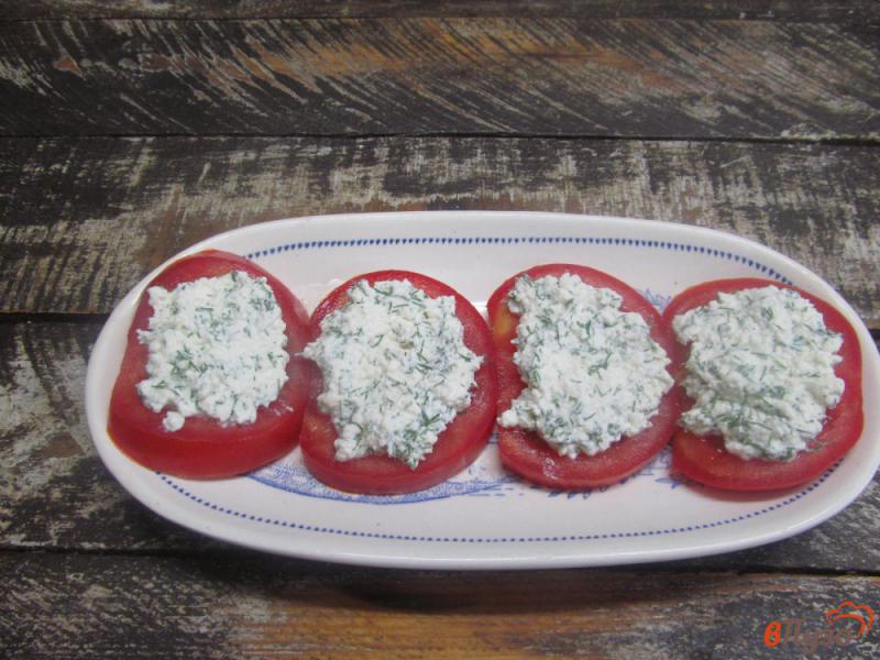 Фото приготовление рецепта: Закуска из помидоров с начинкой шаг №3