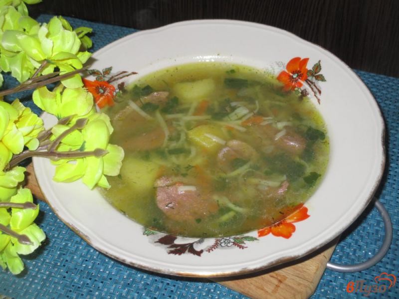 Фото приготовление рецепта: Суп из утиной грудки с лапшой шаг №5