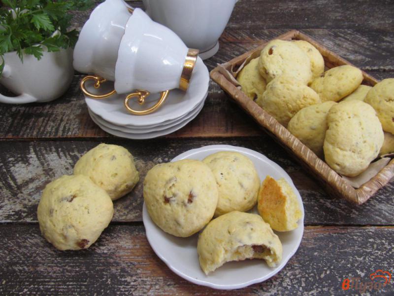 Фото приготовление рецепта: Творожное печенье с семечками и изюмом шаг №9