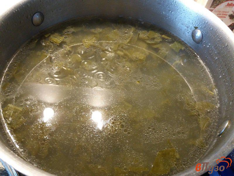 Фото приготовление рецепта: Суп из щавеля со свининой шаг №7