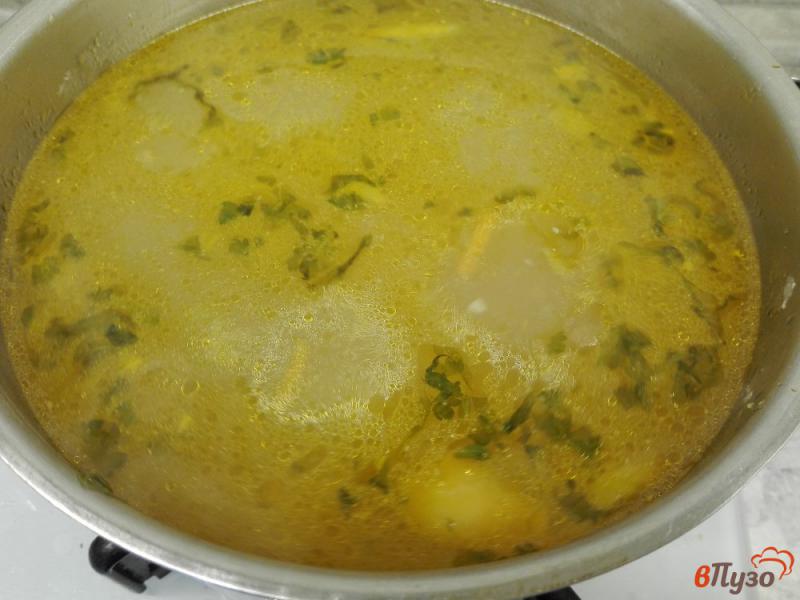 Фото приготовление рецепта: Суп с морским окунем шаг №10