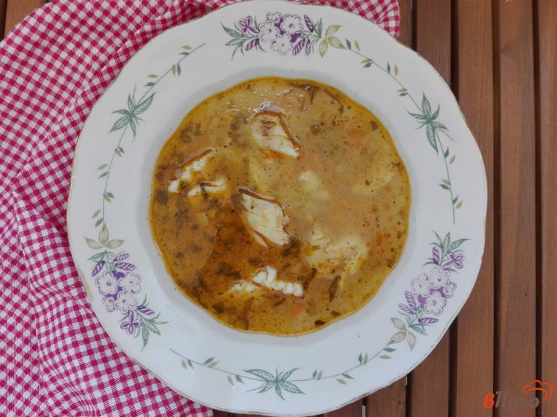 Фото приготовление рецепта: Суп с морским окунем шаг №13