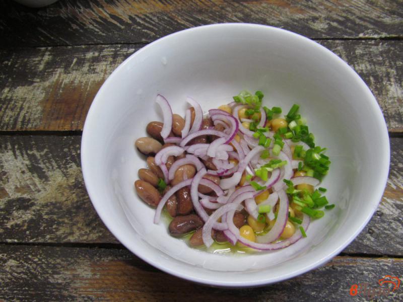 Фото приготовление рецепта: Салат из фасоли с нутом и помидором шаг №2