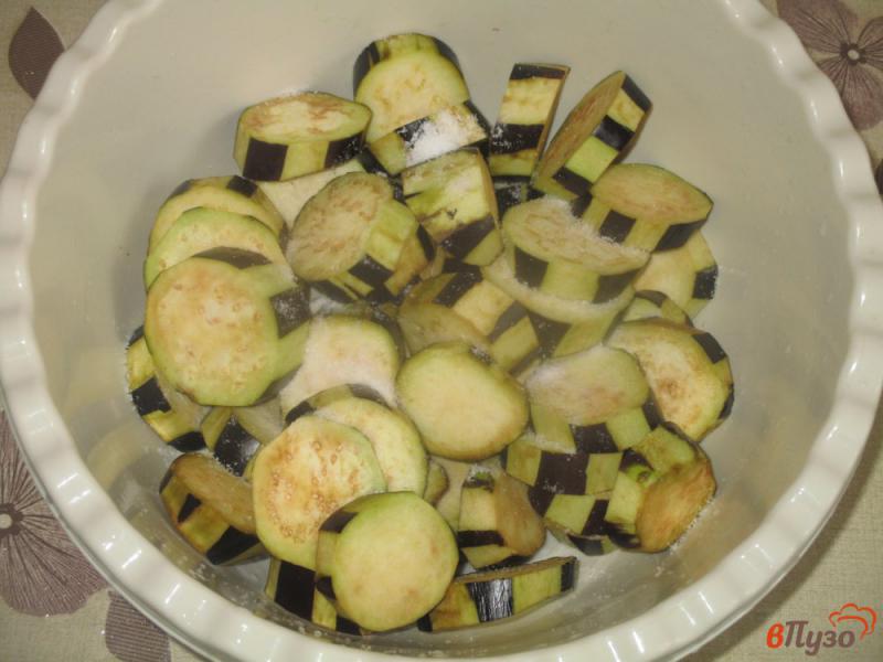 Фото приготовление рецепта: Баклажаны жареные с чесноком и укропом шаг №2