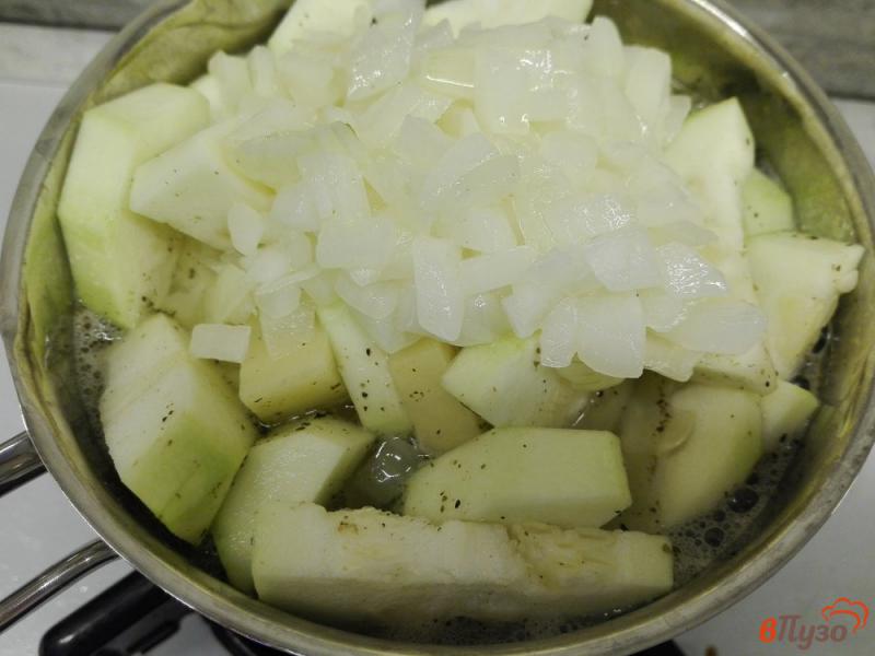 Фото приготовление рецепта: Крем-суп с кабачком и шпинатом шаг №5