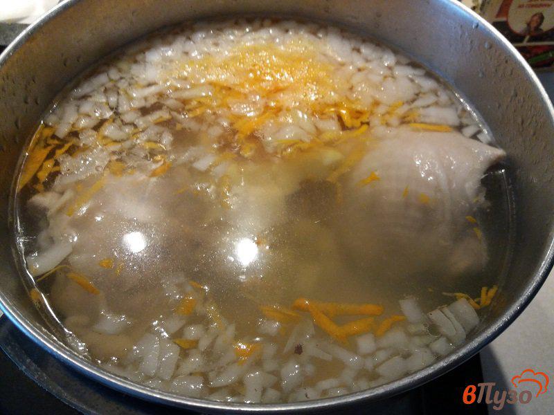 Фото приготовление рецепта: Картофельный суп с курицей шаг №6