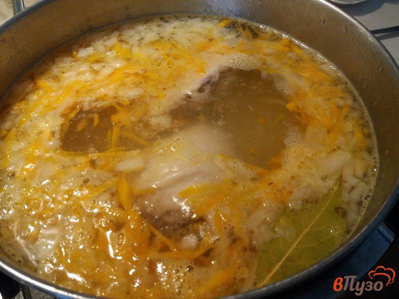 Фото приготовление рецепта: Картофельный суп с курицей шаг №7