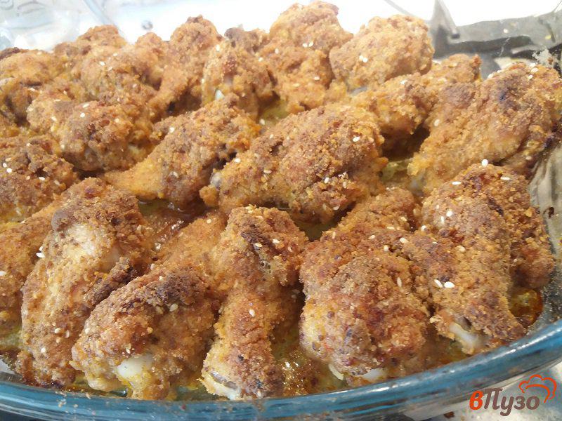 Фото приготовление рецепта: Запеченные куриные плечики в панировке шаг №8