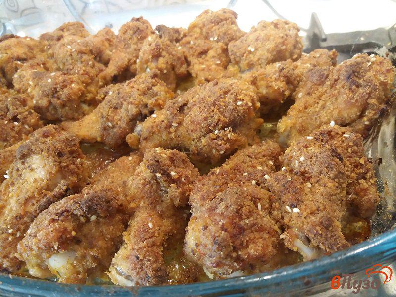 Фото приготовление рецепта: Запеченные куриные плечики в панировке шаг №9