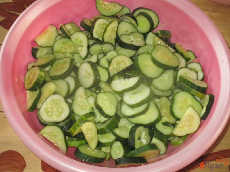 Фото приготовление рецепта: Огуречный салат на зиму шаг №1