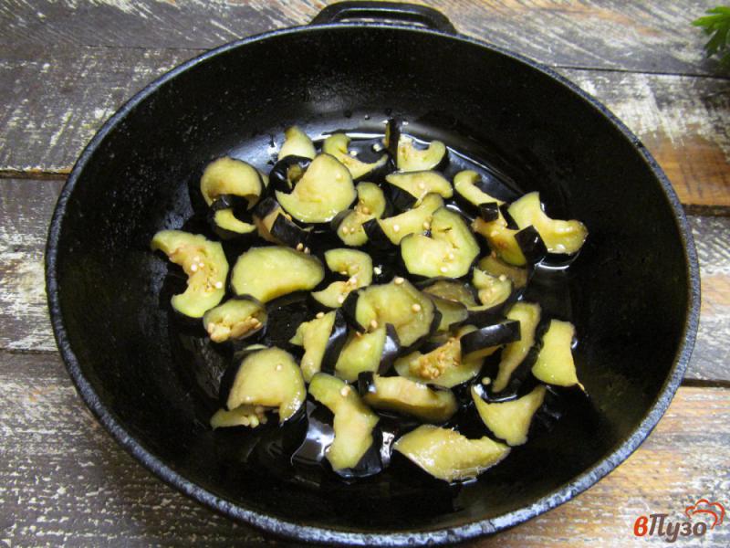 Фото приготовление рецепта: Салат из баклажанов с брынзой и смородиной шаг №3