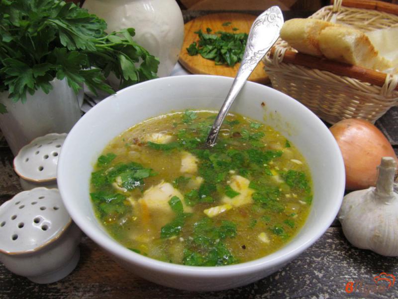 Фото приготовление рецепта: Сырный суп с кабачком шаг №7