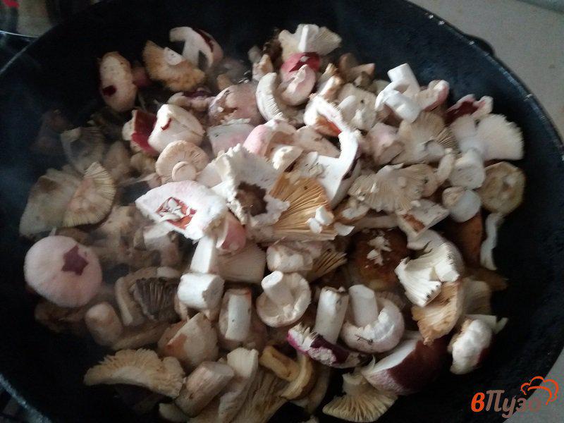 Фото приготовление рецепта: Жареные лесные грибы шаг №3