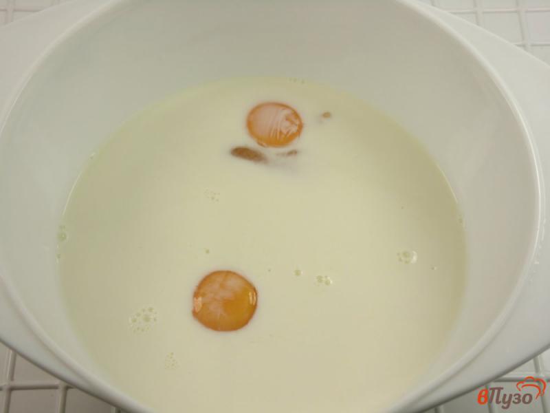 Фото приготовление рецепта: Оладьи арахисовые с шоколадными каплями шаг №3