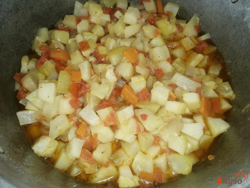 Фото приготовление рецепта: Рагу из кабачков с луком и морковью шаг №12