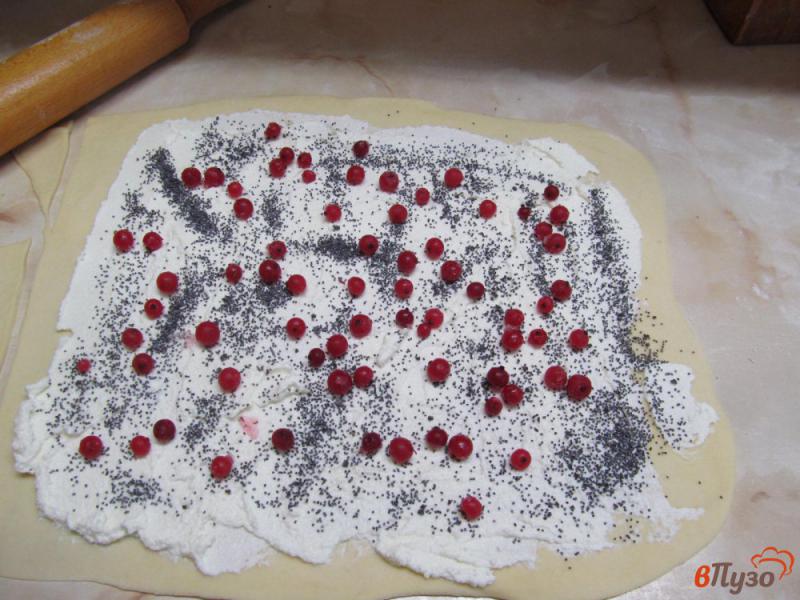Фото приготовление рецепта: Пирог из дрожжевого теста с творожной начинкой и маком шаг №8