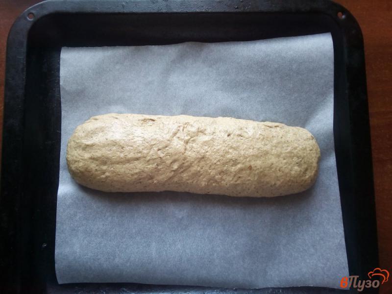 Фото приготовление рецепта: Хлеб пшенично-ржаной с солодом и семенами льна шаг №7