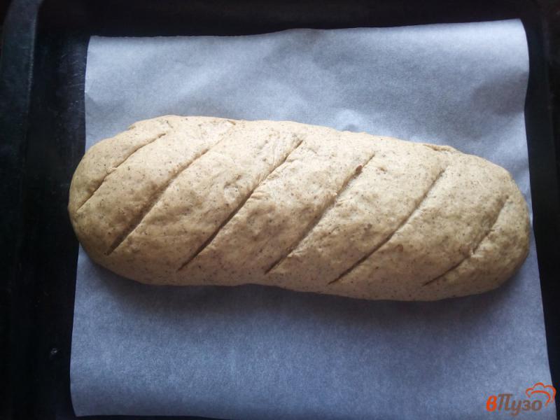 Фото приготовление рецепта: Хлеб пшенично-ржаной с солодом и семенами льна шаг №8