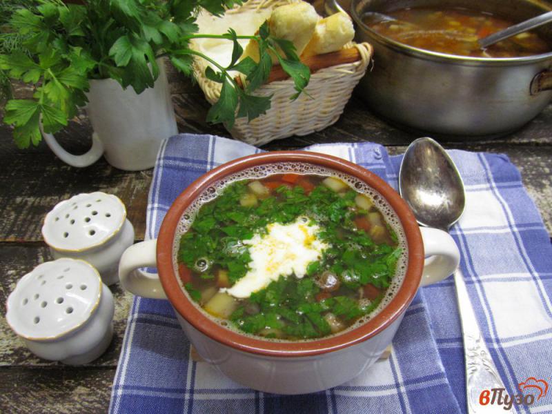 Фото приготовление рецепта: Кабачковый суп с чечевицей шаг №5