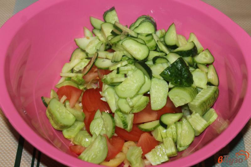 Фото приготовление рецепта: Овощной салат по - домашнему со щавелем шаг №3