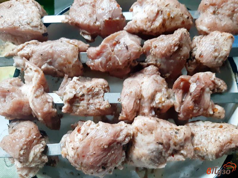 Фото приготовление рецепта: Шашлык из свинины в винном маринаде шаг №4
