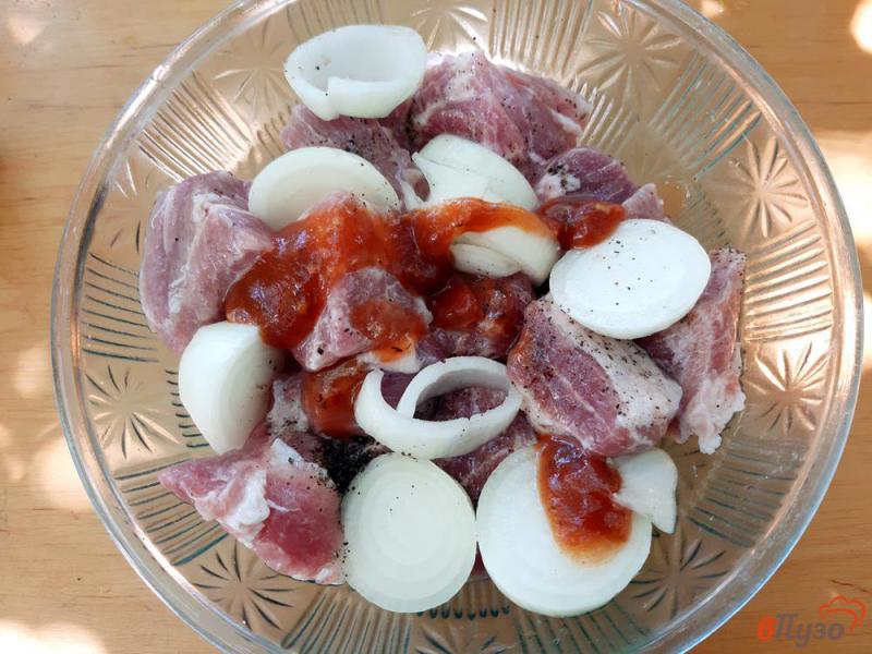 Фото приготовление рецепта: Шашлык из свинины в маринаде с аджикой шаг №5