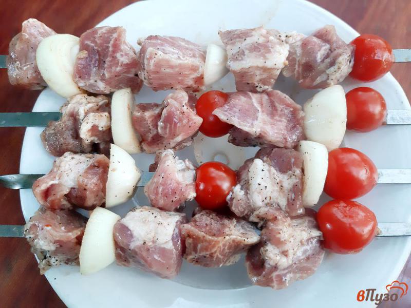 Фото приготовление рецепта: Шашлык из свинины в маринаде с аджикой шаг №7