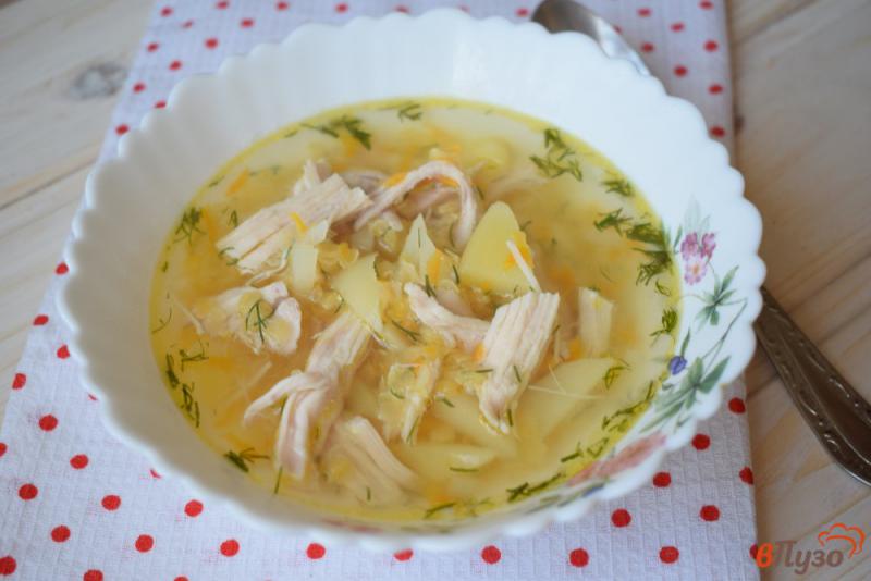 Фото приготовление рецепта: Суп из крольчатины с чечевицей шаг №6