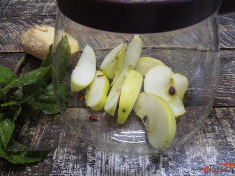 Фото приготовление рецепта: Яблочно-имбирный чай с мятой и базиликом шаг №1