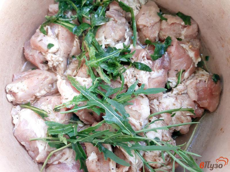 Фото приготовление рецепта: Шашлык из свинины в маринаде с руколой шаг №2