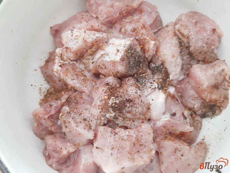 Фото приготовление рецепта: Шашлык из свинины в майонезе на лаваше шаг №3