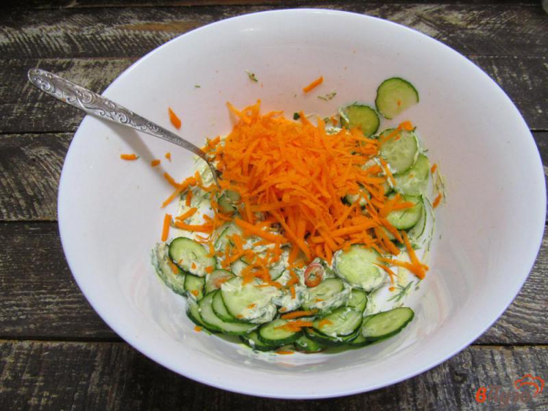 Фото приготовление рецепта: Овощной салат с тмином на йогурте шаг №3