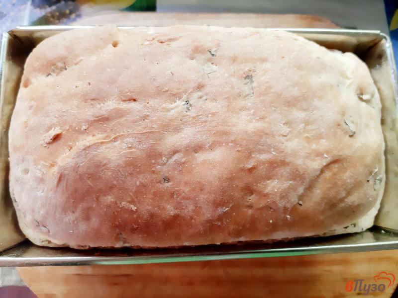 Фото приготовление рецепта: Хлеб с рукколой в духовке шаг №7