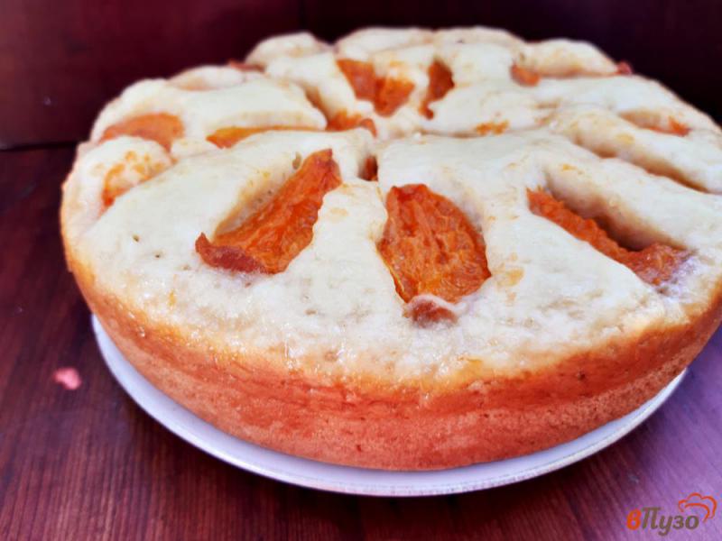 Фото приготовление рецепта: Пирог с абрикосами на кефире в мультиварке шаг №13