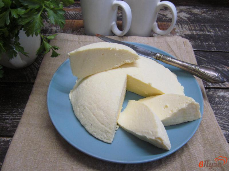 Фото приготовление рецепта: Домашний сыр на молоке с яйцами и сметаной шаг №10