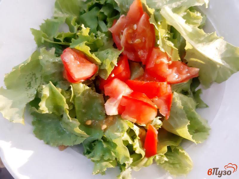 Фото приготовление рецепта: Салат овощной с семгой шаг №3