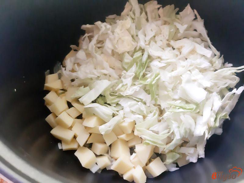 Фото приготовление рецепта: Рагу из кабачков с капустой и помидорами шаг №9
