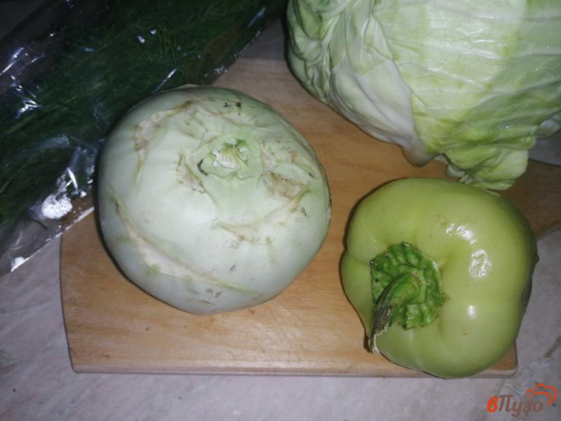 Фото приготовление рецепта: Суп из капусты белокочанной и кольраби шаг №1