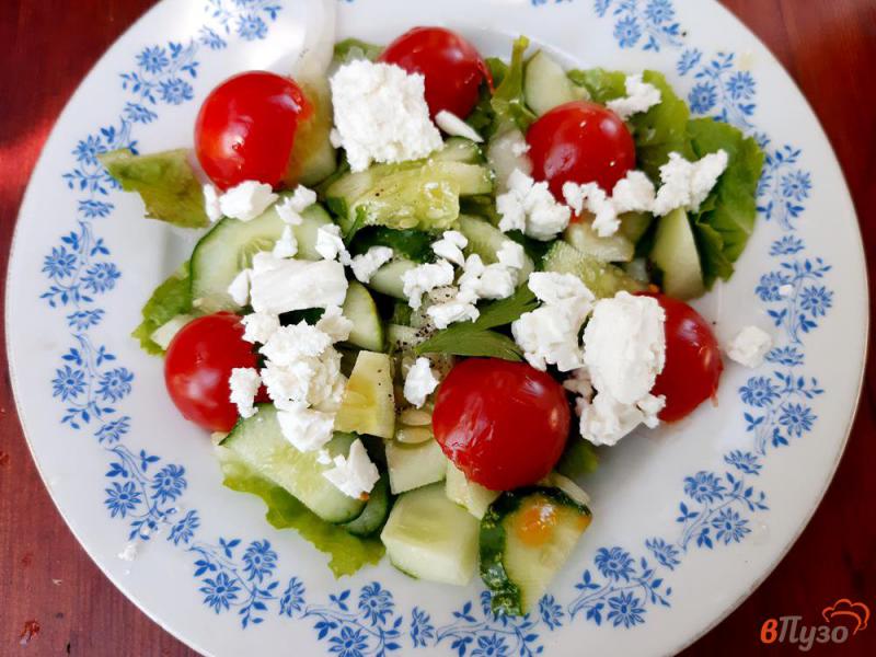 Фото приготовление рецепта: Салат овощной с лаймовой заправкой шаг №6