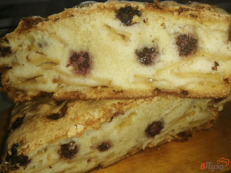 Фото приготовление рецепта: Пирог с яблоками и ежевикой шаг №15