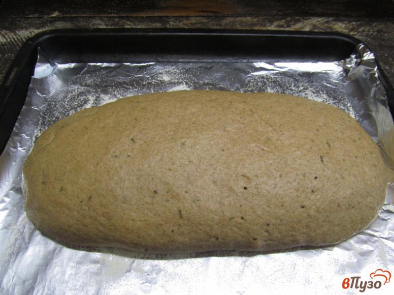 Фото приготовление рецепта: Пшеничный хлеб с льняной мукой на молоке шаг №7