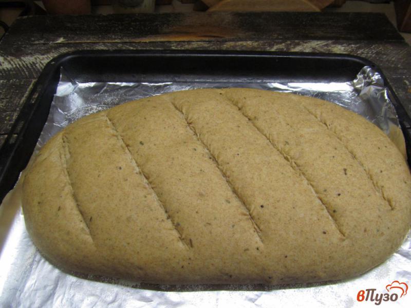 Фото приготовление рецепта: Пшеничный хлеб с льняной мукой на молоке шаг №8