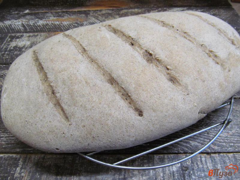 Фото приготовление рецепта: Пшеничный хлеб с льняной мукой на молоке шаг №9
