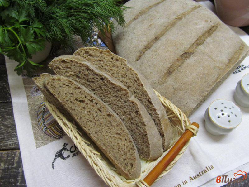 Фото приготовление рецепта: Пшеничный хлеб с льняной мукой на молоке шаг №10